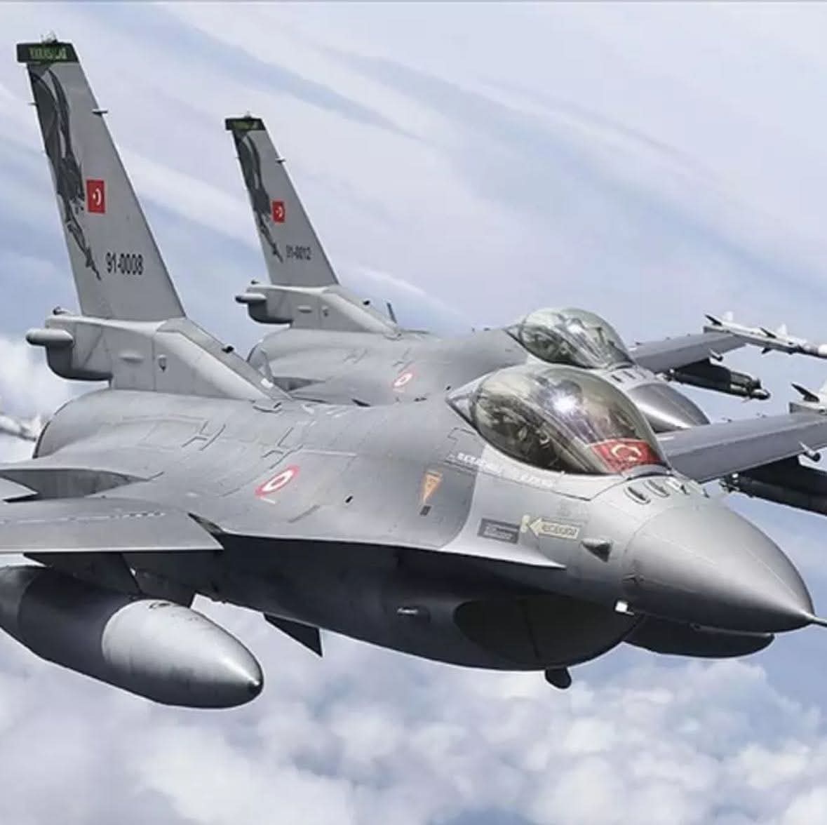 Türkiyə F16 qırıcıları İsrail üçün havalandı